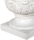 18.31" H Classical Acanthus Leaf Pedestal Urn Planter, Weather-Resistant MGO Outdoor Flower Pot for Garden Patio and Front Porch Entrance,Antique White - Image 6