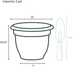 Bloem Ariana 12" Plastic Self-Watering Planter, Dusty Rose, 2-Pack - Image 4