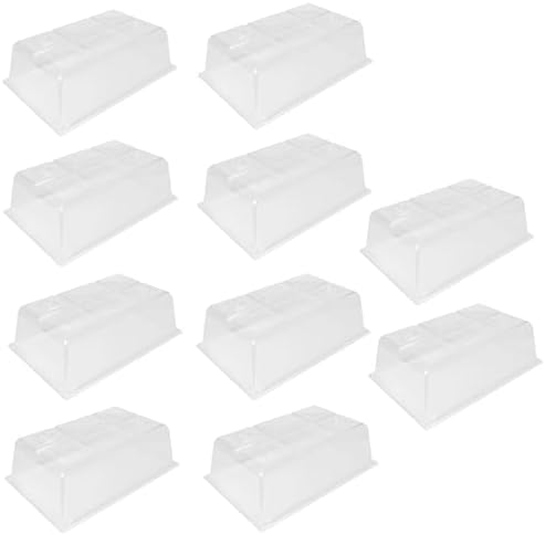 SUNPACK Sundome Plastic Multi-Vented Humidity Dome, Clear, 7" (Pack of 10) - Ideal for Greenhouses or Indoor Growing, Able to Adjust Humidity with Vents by SUNPACK