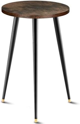 KINNARY Tall Plant Stand Indoor, Mid Century Wood Plant Stand Plant Table for Flower Pots, Heavy Duty Metal Plant Holder, Modern Home Decor Small Round Side End Table (11.8"x20") by KINNARY