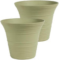 The HC Companies Sedona Self-Watering Planter Pot, 16 Inch, Seafoam, 2-Pack by TheHCCompanies