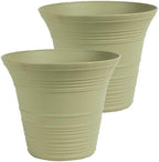 The HC Companies Sedona Self-Watering Planter Pot, 16 Inch, Seafoam, 2-Pack by TheHCCompanies