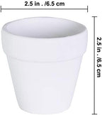 Winlyn 60 Pcs White Terra Cotta Pot - 2.5 Inch Tiny Mini Clay Pots with Drainage Holes Flower Nursery Terra Cotta Pots for Succulent Plants, Crafts, Wedding Baby Shower Favor - Image 2