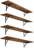 DINZI LVJ Long Wall Shelves, 47.3Inch Wooden Wall Mounted Shelves, Set of 4 by DINZILVJ