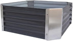 32" Lx32 Wx10 H Galvanized Raised Garden Bed 2.7x2.7x0.8ft Metal Planter Box Dark Grey Large Metal Oval Patio Kit Planting Bed Suitable for Outdoor Backyard Plant Flower Vegetable Fruit - Image 7
