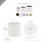 WGVI Matte White Ceramic Cylinder Vase Width 3.75" Height 4", Flower Arrangements, Candle Holder, Terrarium Planter Pot, Tabletop Storage Container Organizer Pen Brush Holder, Bulk Wholesale, 24 Pcs - Image 3