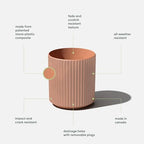 Veradek Demi Series Planter - Large Round Outdoor Planter - Image 2