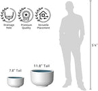 Kante Small Round Pedestal White Concrete Planter 13.8" Dia, Outdoor - Image 7