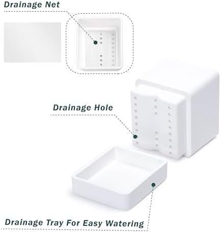 D'vine Dev 4-Pack Plastic Herb Planter Pots, 4 in, White, 76-Y-A4-1 - Image 3