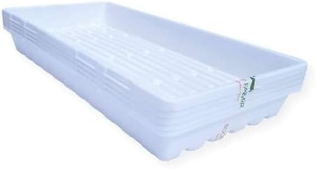 Bootstrap Farmer 1020 Trays White Extra Strength - 30 Pack No Hole - Seed Starter Flats for Fodder, Microgreen, Seedling Propagation Growing by BootstrapFarmer