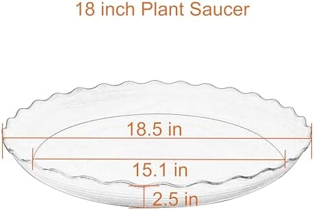 2 Pack Plant Saucer 18 inch, Heavy Duty Plastic Plant Saucers, Durable Plant Tray for Pots, Flower Saucers for Indoors, Plant Pot Saucers, Trays for Planter (Beige) - Image 2