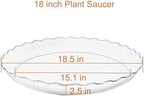 4 Pack of 18 inch Plant Saucer Plant Tray, Plastic Plant Saucer, Heavy Duty Plant Tray for Pots, Plant Saucers for Indoors Planter, Garden Water Plate Bowls for Gallon Grow Bags (Black) - Image 2