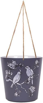 Blue Sky Ceramic Hanging Bird Blue 6.5'' Flower Pot by BlueSkyClayworks