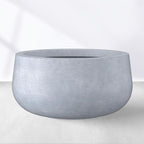Kante Blue Gray Concrete Planter 18.5" Dia All-Weather Round Large Pot by Unknown