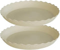 2 Pack Plant Saucer 18 inch, Heavy Duty Plastic Plant Saucers, Durable Plant Tray for Pots, Flower Saucers for Indoors, Plant Pot Saucers, Trays for Planter (Beige) by Unknown