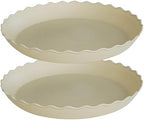 2 Pack Plant Saucer 18 inch, Heavy Duty Plastic Plant Saucers, Durable Plant Tray for Pots, Flower Saucers for Indoors, Plant Pot Saucers, Trays for Planter (Beige) by Unknown