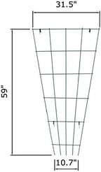 2 Pack 57 Inch x31 Inch Green PVC Pot Trellis Metal Plant Stakes for Climbing Plants,Outdoor,Rose,Vegetable Flower,Backyard - Image 2