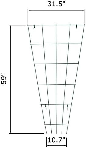 2 Pack 57 Inch x31 Inch Green PVC Pot Trellis Metal Plant Stakes for Climbing Plants,Outdoor,Rose,Vegetable Flower,Backyard - Image 2