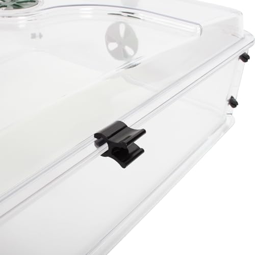 EarlyGrow 24" x 15" x 12.75" Domed Propagator with 2 Height Extenders and Locking Clip Set, Green - Image 3