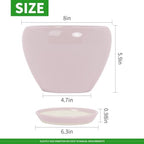 Deep Dream 8 Inch Plant Pots- Ceramic Pots for Plants with Drainage Hole and Saucer, Large Planter Pot for Indoor Plants Outdoor Decor, Pink - Image 2