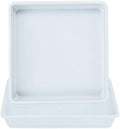 PATIKIL 21 Inch Plant Saucer Tray, 2 Pack PP Plastic Square Plant Saucer Flower Planter Drip Tray for Indoors Outdoors Patio Balcony, White by PATIKIL
