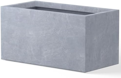 Kante Modern Rectangular Blue Gray Concrete Planter 23" L 12" H 12" W by Unknown