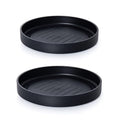 Phoenix Vine 10 Inch Plastic Plant Saucer Water Drip Tray, Heavy Sturdy Round Plant Drainage Tray for Indoors Outdoor, Set of 2, Matte Black, 21-TY-10B-2 by Phoenix+Vine
