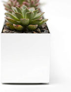 Buhbo Modern Metal Trough Rectangle Planter 32 inch, White - Image 4
