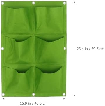 Garneck 3pcs Vertical Wall Hanging Planting Bag Felt Planter for Home Balcony Garden Outdoor Use Space-Saving Multi-Pocket Grow Bag for Herbs Vegetables - Image 2