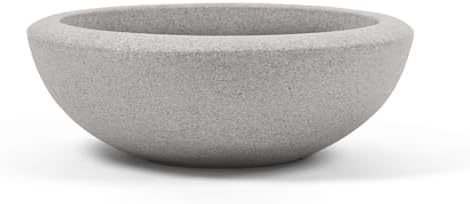 ARBORA 21" Santorini Bowl Planter - Lightweight Polyresin Outdoor Plant Pot by ARBORA