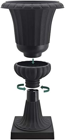 Arcadia Garden Products Black Deluxe Plastic Urn 22"x36" 2 Pack - Image 6
