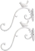 Sungmor Cast Iron Plant Hanger Wall Hooks - Bird Shape & White & 2PC by Sungmor