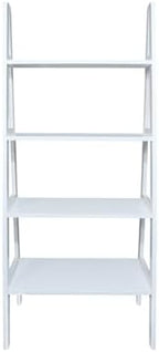 Casual Home 100% Solid Wood 4-Shelf Ladder Bookcase, Standard, 60" H, White by CasualHome