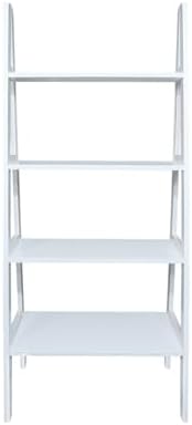 Casual Home 100% Solid Wood 4-Shelf Ladder Bookcase, Standard, 60" H, White by CasualHome