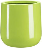 NMN Designs Ainslie Planter - 12.75" L x 12.75" W x 13" H - Glossy Green - Fiberglass Plant Container - Modern, Round - Indoor/Outdoor - Drainage Holes - Best Planter - Image 2