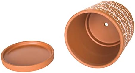 D'vine Dev 2-Pack Terracotta Pots, 4/6 in, Terra//White, 31-958-D-1 - Image 2