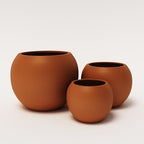 DTY Premium Mt Sherman Fiberstone Sphere Planter for Indoor Outdoor Use, Round Pot for Olive Tree, Lightweight, Smooth Finishes. 2 Coco Mats. Terracotta, Large 21.1'' D x 16.7'' H. 14.6” Pot Opening - Image 3