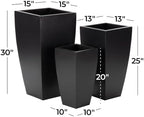 Deco 79 Metal Large Planter Pot, Set of 3, 20", 25", 30"H, Dark Gray - Image 6