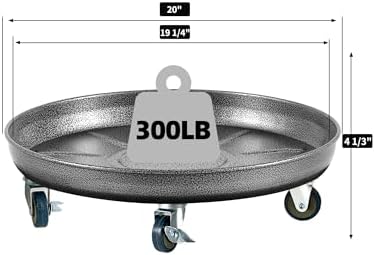 Heavy Duty Plant Caddy with Wheels 20 Inch, 360° Caster, Outdoor Rolling Plant Dolly that is Not Easily Rusted, Indoor Metal Plant Cart with Rollers, Plant Pot Trolley, Silver 3 Pack - Image 3