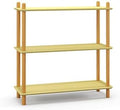 3-Tier Bamboo Freestanding Shelf Unit, Versatile Open Shelf Display by HLXZN