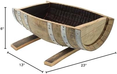 Rustic Planter, Made from Real Wooden Whiskey Barrels, White Oak, Indoor or Outdoor - Image 7
