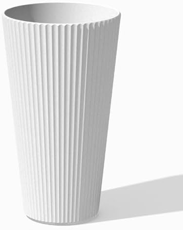 Veradek Demi Series Tall Planter - Tall Tapered Outdoor Planter with Shelf by VeradekOutdoor