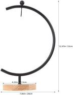 2pcs Hanging Hook Stand Black Iron for Glass Globe Ornaments - Image 2