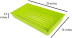 SUNPACK 10" x 20" Mega Plastic Seed Starting Tray, Lime Green, 2.5" (Pack of 10) - No Drainage Holes, Ideal for Greenhouses or Indoor Gardening - Made of Thick, Strong Plastic - Image 5