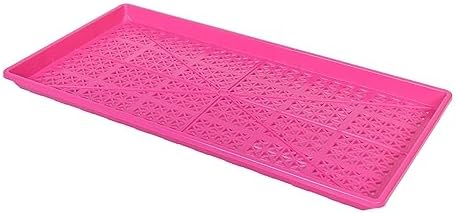 SUNPACK 10" x 20" Heavy Duty Mesh Plastic Seed Starting Tray, Magenta, 1" (Pack of 30) - Ensures Water Drainage and Aeration, Perfect for Greenhouses or Indoor Gardening - Image 2