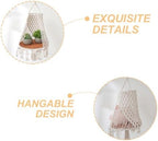 Macrame Plant Hanger Indoor Hanging Basket Cotton Rope Woven Holder for Small Pots and Plants, Bohemian Style Hanging Planter Suitable for Home and Patio Decor - Image 7