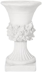 Merax 19.5 Inches Tall MGO Garden Urn Planter, Lightweight Concrete Urn for Flowers, Herbs & Succulents, Indoor & Outdoor Decorative Pot, Antique White - Image 4