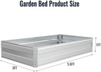 Galvanized Raised Garden Bed Kit, Galvanized Planter Raised Garden Boxes Outdoor, Large Metal Raised Garden Beds for Vegetables,5.6 * 3 * 1 FT,Silver - Image 2