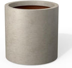 Kante 12.6" H Concrete Planter, Lightweight Round Cement Pot Indoor Outdoor by Unknown