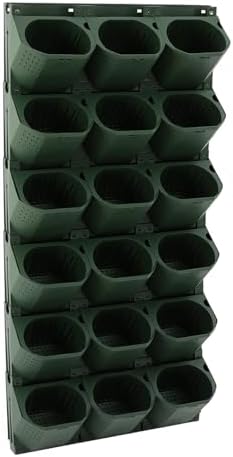 36-Pot Vertical Wall Planter System, Modular Wall-Mounted Living Garden Kit, Durable PP Injection Molded Stackable Plant Holder with Non-Woven Fabric for Indoor Outdoor Flowers Vegetables (Army Green) - Image 3